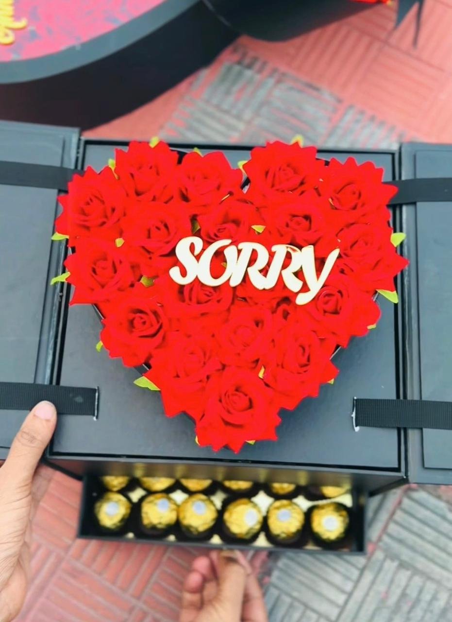 "Sorry" Rose & Chocolate Apology Gift Box