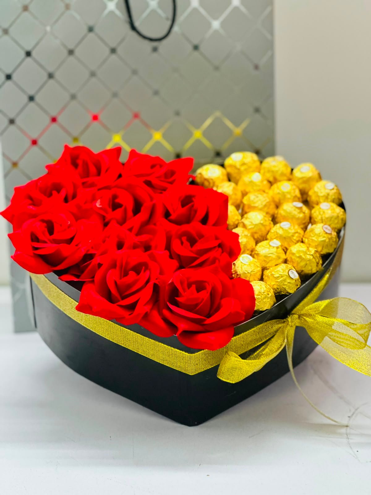 Rose & Ferrero Heart Box