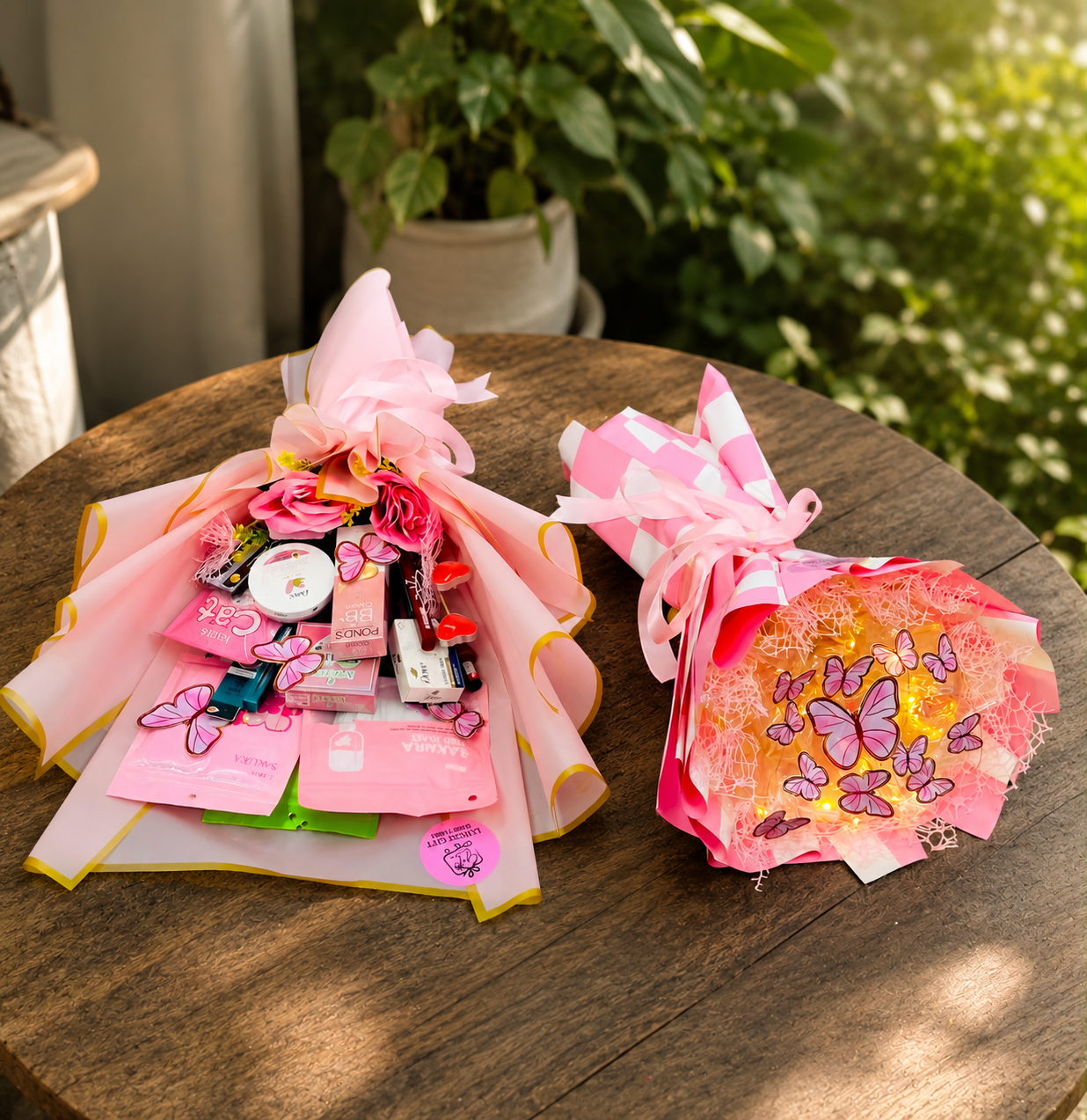 Beauty Bouquet & Butterfly Light Bouquet Combo