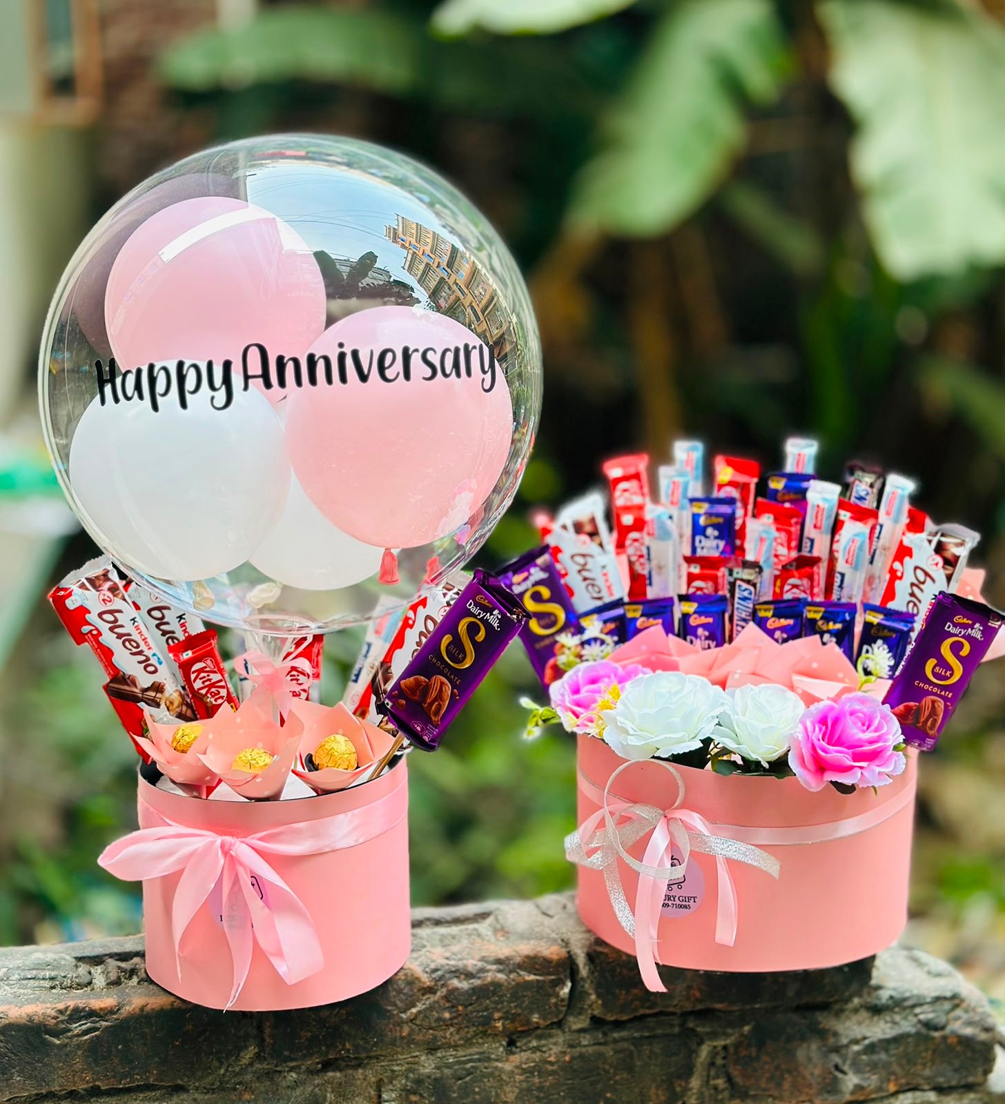 Luxury Anniversary Chocolate & Flower Hamper