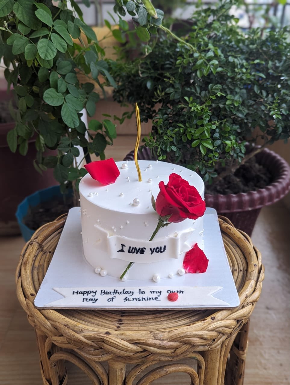 Elegant Romantic Rose Celebration Cake