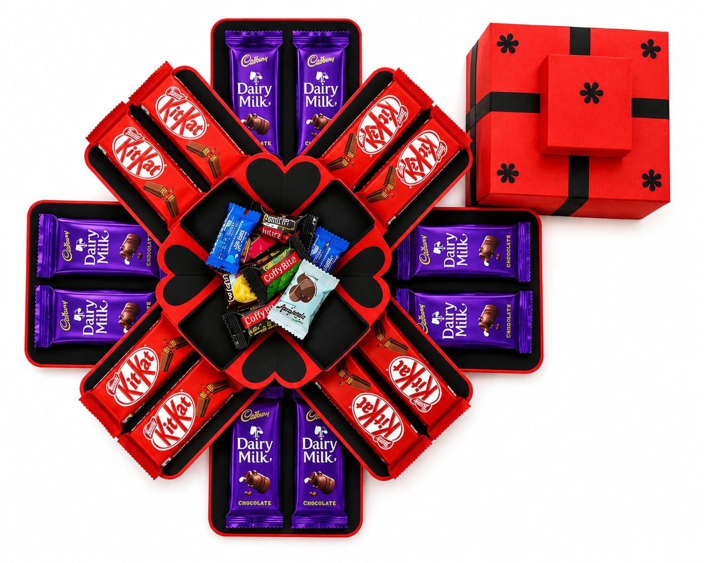 Red & Black Chocolate Explosion Box