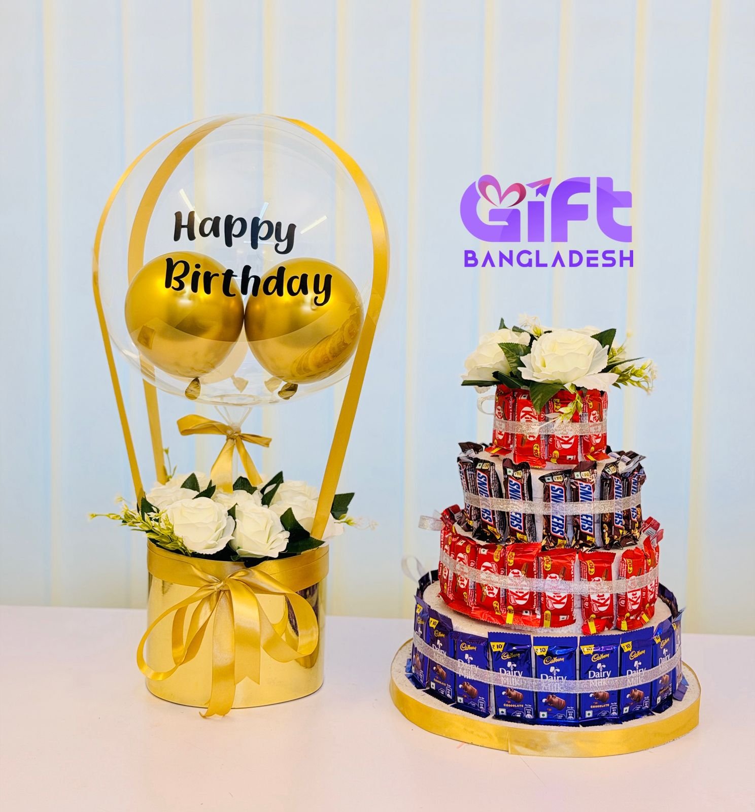 Luxury Birthday Balloon & Chocolate Gift Combo