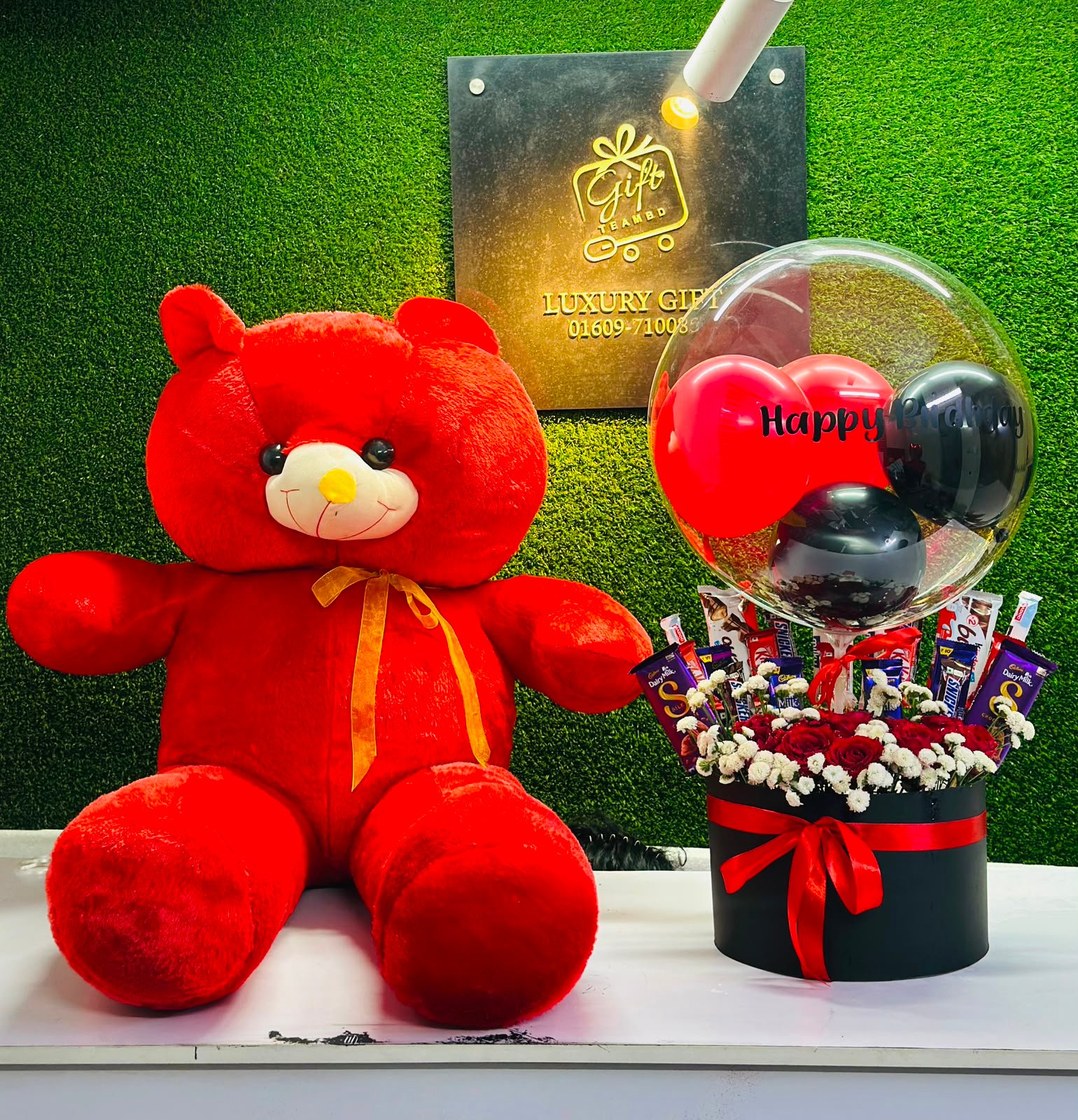 Romantic Birthday Teddy & Chocolate Surprise Combo