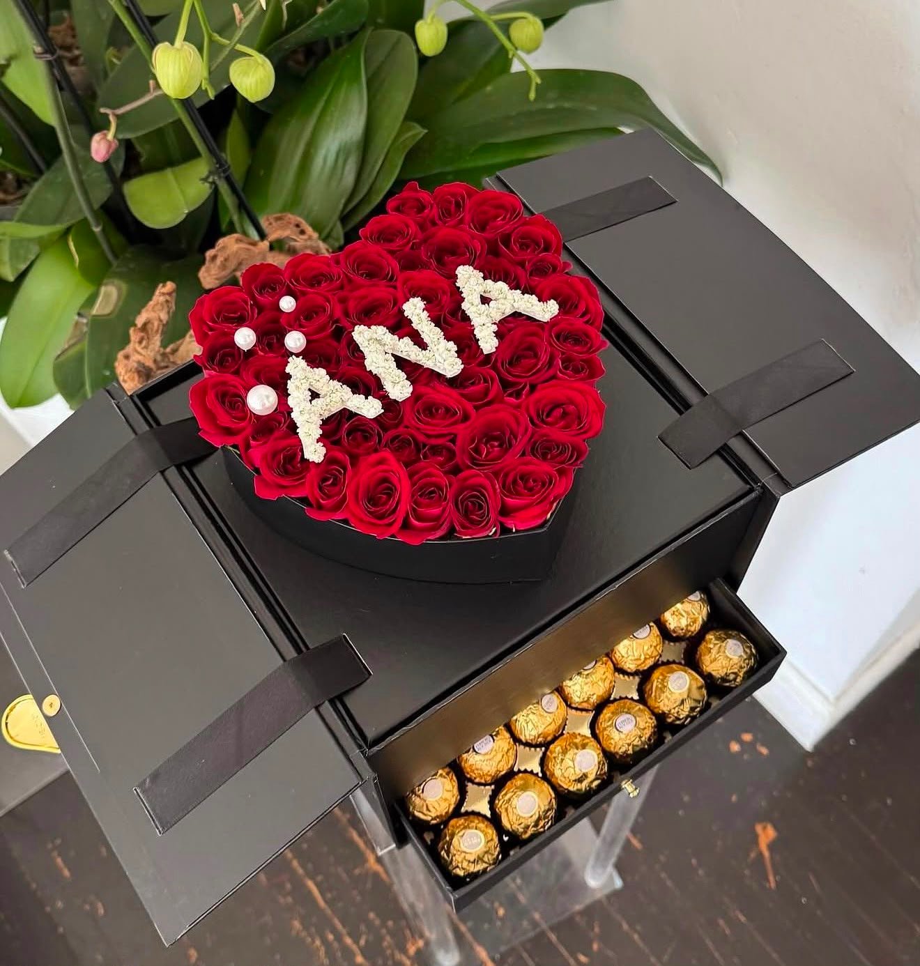 Personalized Rose & Chocolate Luxury Gift Box